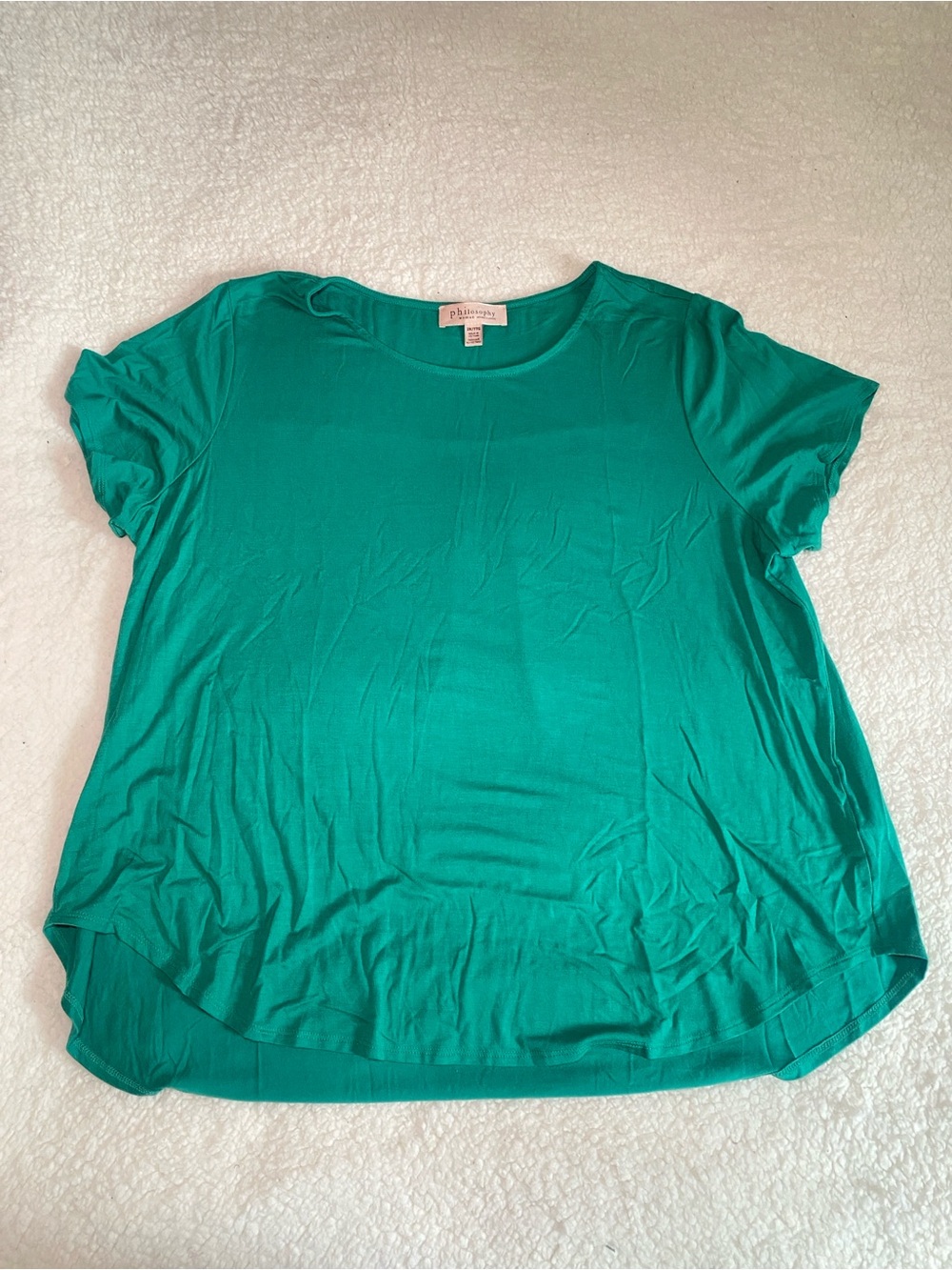 Philosophy Emerald Green Short Sleeve Scoop Neck Tee